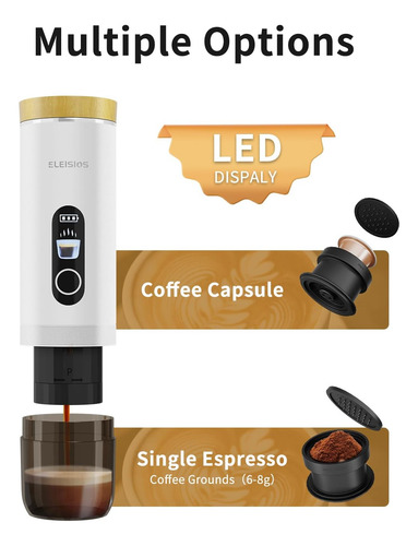 Eleisios Máquina De Café Espresso, Cafetera De Viaje Auto-co