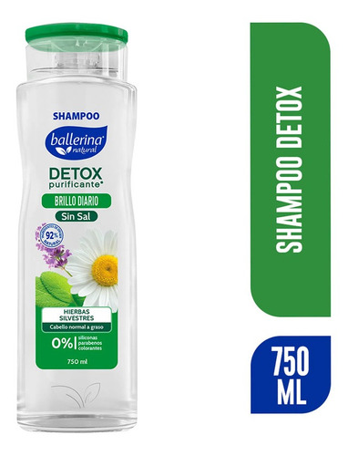 Shampoo Ballerina  Detox 750 Ml ( 3 Un)-super