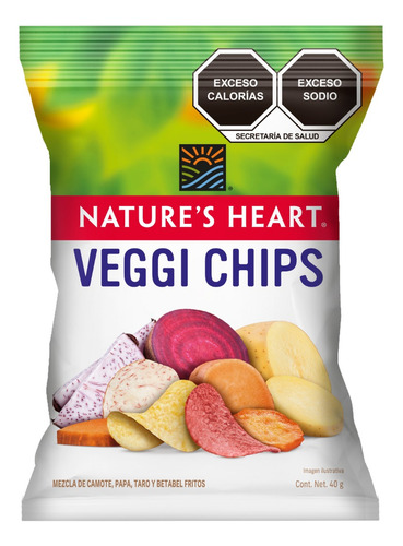 Nature's Heart Veggi Chips Surtido Caja Con 10 Pzs De 40g