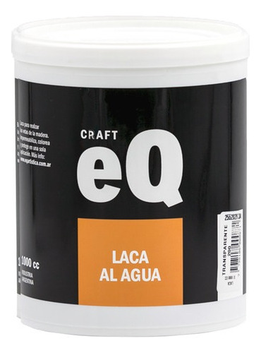 Laca al Agua Transparente EQ 1 Litro Artistica Palermo Distribuidor OFICIAL
