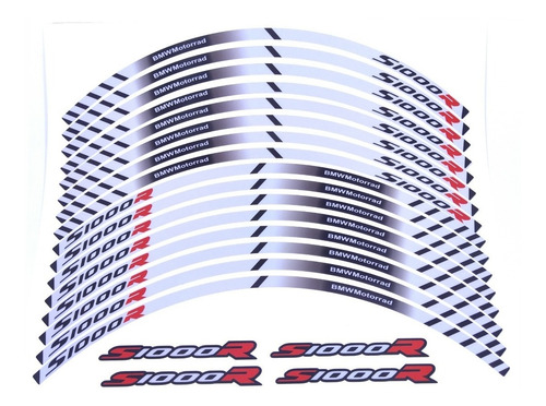 Kit Adesivos Friso Refletivo Roda Moto Bmw S1000r Fri029