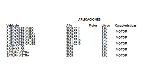 Polea Tensora Motor Pontiac G3 2009 1.6l Gm Parts