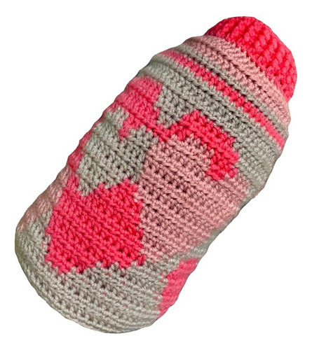 Sweater, Abrigo Para Perro Tejido A Crochet Modelo Corazón M