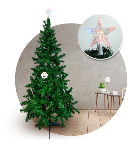 Árbol Navidad 1.80 M 370 Ramas + Estrella Led 204 A