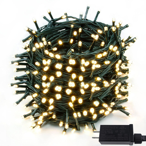 Cable Verde Extensible De 200 Luces Led De Navidad 8 Modos D