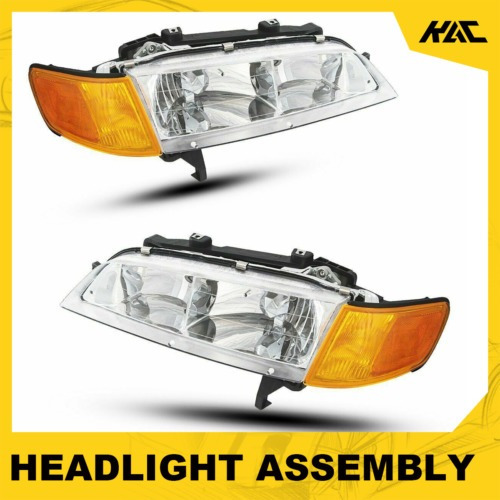 New Pair Headlights Assembly For 1996 Honda Accord Chrom Ttq