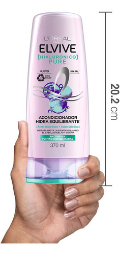 Acondicionador Elvive Hialurónico Pure Elvive 370 Ml