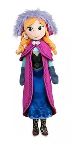 Boneca Pelucia Frozen Elza Anna Princesas Disney Coleção 50cm