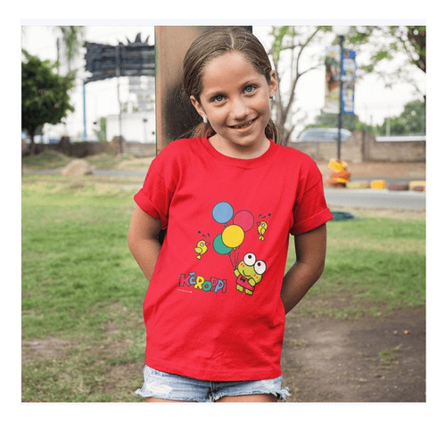 Polera Niña Infantil Hello Kitty Keropi Globos Estampado