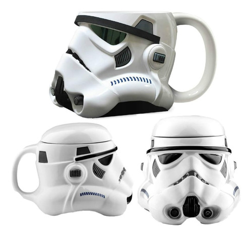 Taza Cerámica Figura 3d Star Wars Stormtrooper Helmet 355 Ml