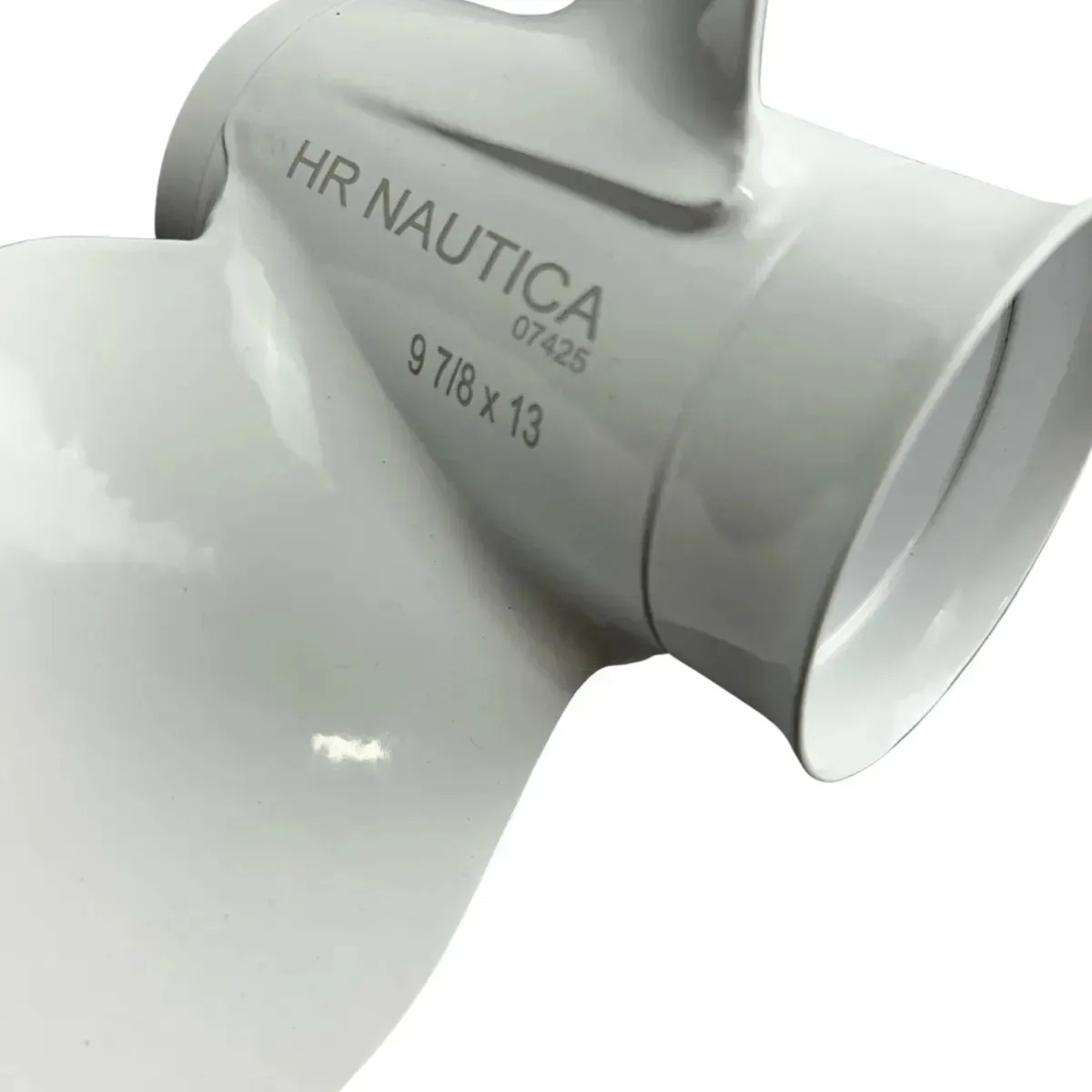 Hélice Motor Popa Yamaha 25hp 30hp 9 7/8 Estria 10 Cor Branco