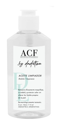 Aceite Limpiador Doble Limpieza Acf By Dadatina