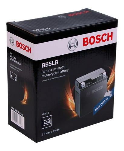 Bateria Moto Bosch Bb5lb Yb5l-b Smash Fz16 Ybr 125 Wave