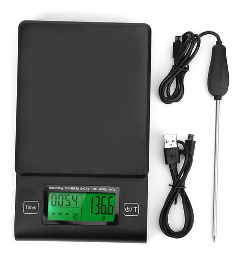 N Báscula De Café Lcd Digital Multifunción Para Alimentos