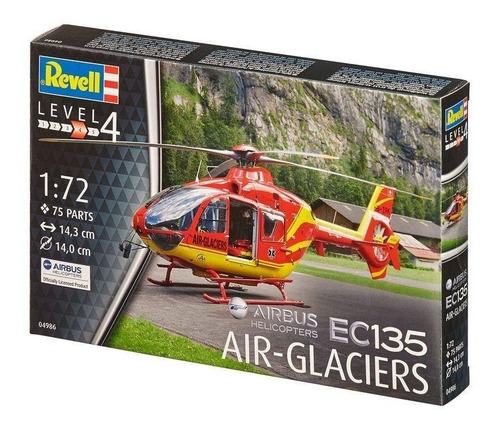 Imagen 1 de 6 de Helicoptero Ec135 Air-glaciers - Escala 1/72 Revell 04986