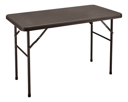 Mesa Plegable Rectangular Diseño Rattan 120cm