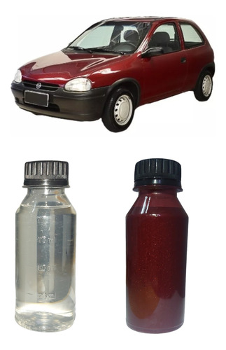 Tinta Automotiva Vermelho Goya Gm + Verniz  Aerografo 100ml