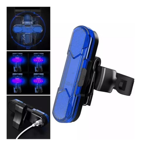 Luz Trasera Bicicleta 50 Lumines Carga Usb