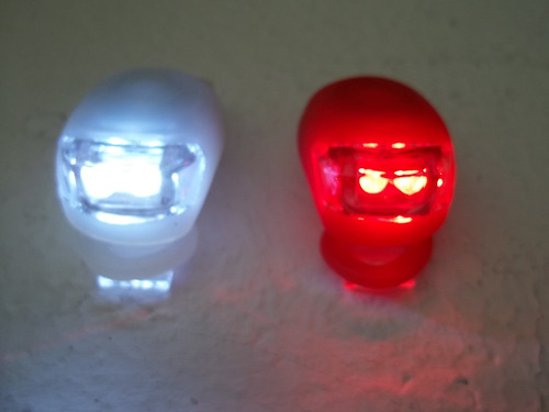 Set De Luces Led Silicona P/bici Ciclismo Mascotas Y Más X2