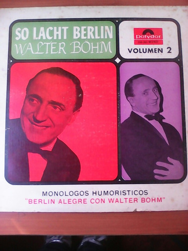Disco Lp Berlin Alegre Con Walter Böhm / Humor Alemán