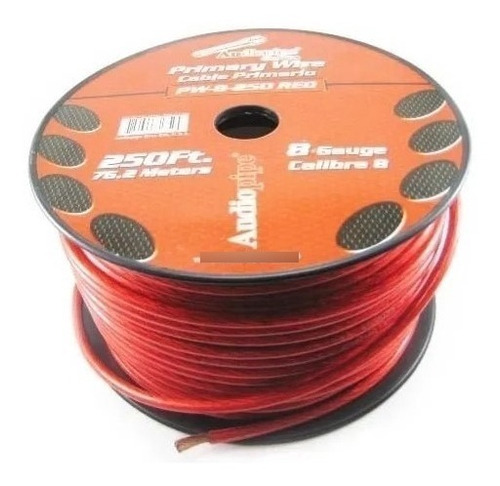 Metro De Cable Rojo Instalacion P/ Potencia 8 Ga Gauge