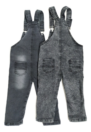 Imagen 6 de 8 de Jardinero Jean Bebe Denim Elastizado Unisex, Nildé.baby