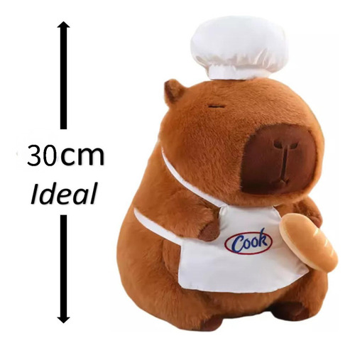 Muñeco De Peluche Capybara Soft Chef Bread C De 30 Cm