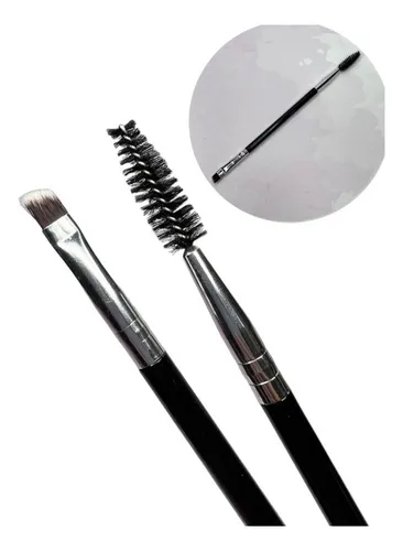 Pincel Doble Cejas Angular Con Cepillo Goupillon Maquillaje Color