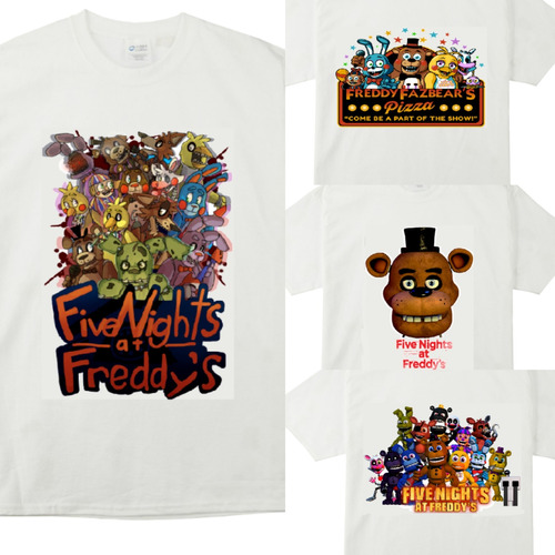 Five Nights At Freddy's Remeras Spum Premium Niños