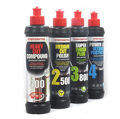 Kit Polimento Menzerna 400 + 2500 + 3800 + Power Lock 250ml