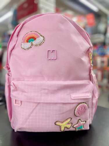 Mochila Costas Miss Marshmallow Ref: 64549 Cor Rosa Desenho Do Tecido Liso