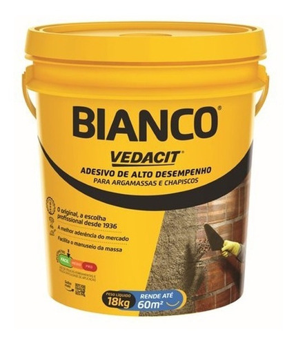 Aditivo Bianco P/chapisco Resina Plastificante 1l Vedacit