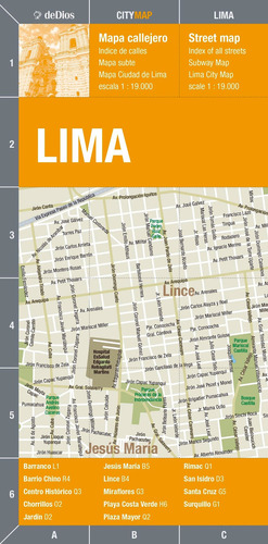 Lima City Map, De Julian De Dios. Editorial Dedios, Tapa Blanda En Español, 2022