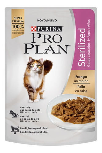 Alimento Húmedo Pro Plan Gatos Adultos Esterilizados 85 Gr