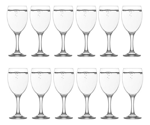 Set 12 Copas De Vidrio Windsor Cristar Agua Vino Champagne-