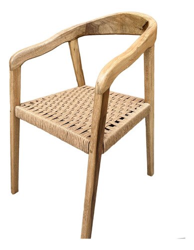 Silla Curva Bali Madera Roble Australiano Asiento Tejido