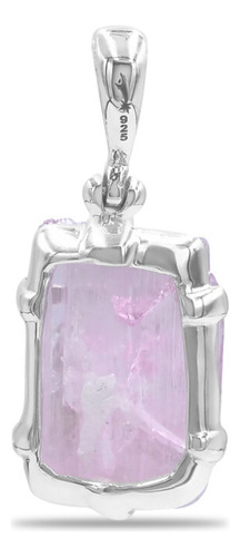 Dije Con Puntas De Cristal De Kunzita En Plata