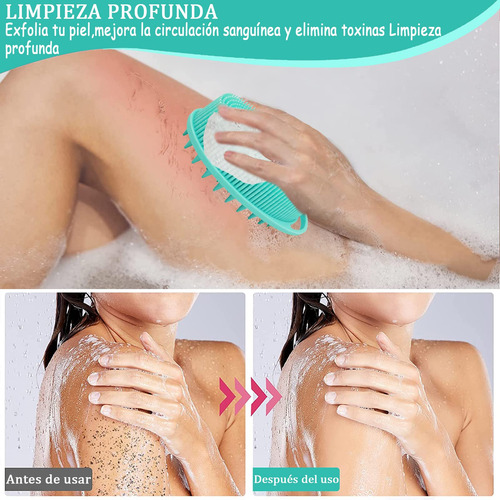 Cepillo De Ducha, Cepillo De Masaje De Silicona Exfoliante