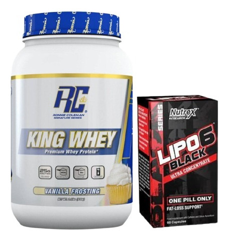 King Whey 2 Lb Ronnie Coleman + Lipo6 Uc Nutrex