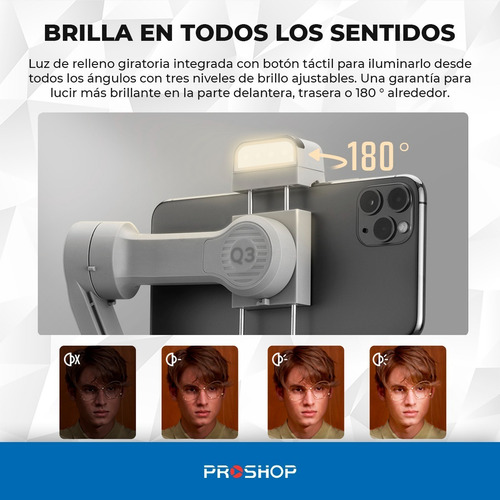 Imagen 8 de 10 de Gimbal Zhiyun Smooth Q3 Combo Estabilizador Tripode Celular!