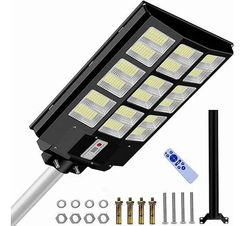 Foco Solar Led 1000w Luminaria Full + Soporte + Control