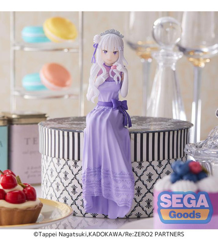 Emilia Dressed Of Party Re:zero Sega Figura Original Sellada