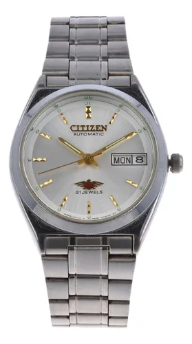 Reloj citizen automático 21 jewels plateado hotsell