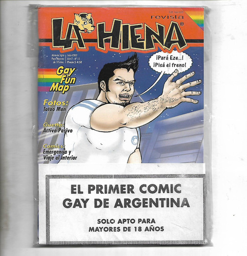 Revista La Hiena #15 Jul 2003 Comic Gay Tatoo Activo Pasivo