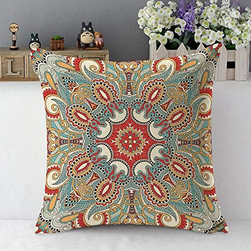 Mugod Funda De Almohada Con Diseño De Flores De Cachemira, T