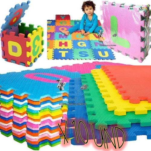 Set X 10 Fichas Para Tapete Alfombra De Fommy De 29x29cm 