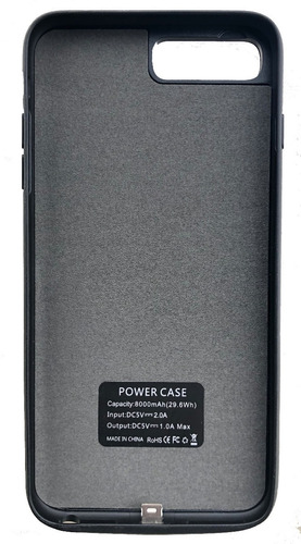 Imagen 4 de 5 de Funda Bateria Cargador Para iPhone 8 7 6s Plus - Solo Plus-