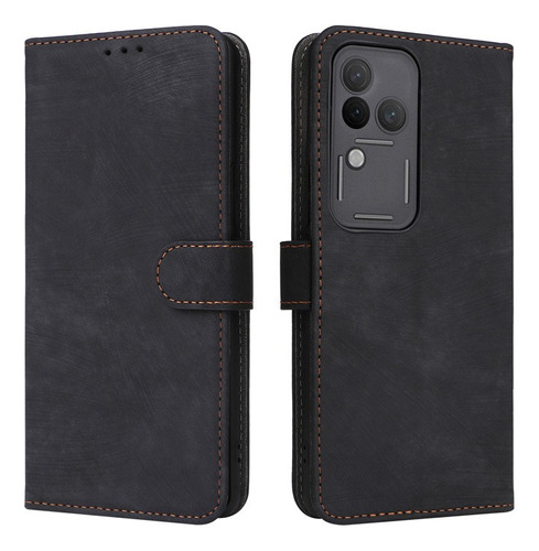 For Vivo V30 5g Rfid Blocking Pu Wallet Card Slot Flip Case