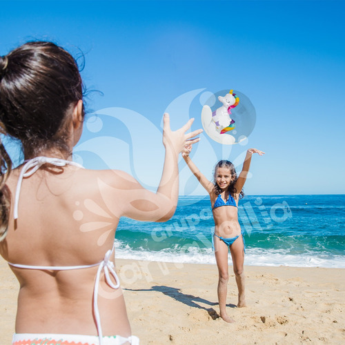 Pelota Inflable Playa Alberca Unicornio Verano Juego Acuatic