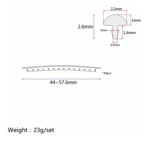 Milisten 19 Traste Metal Para Guitarra Electrica 0.087